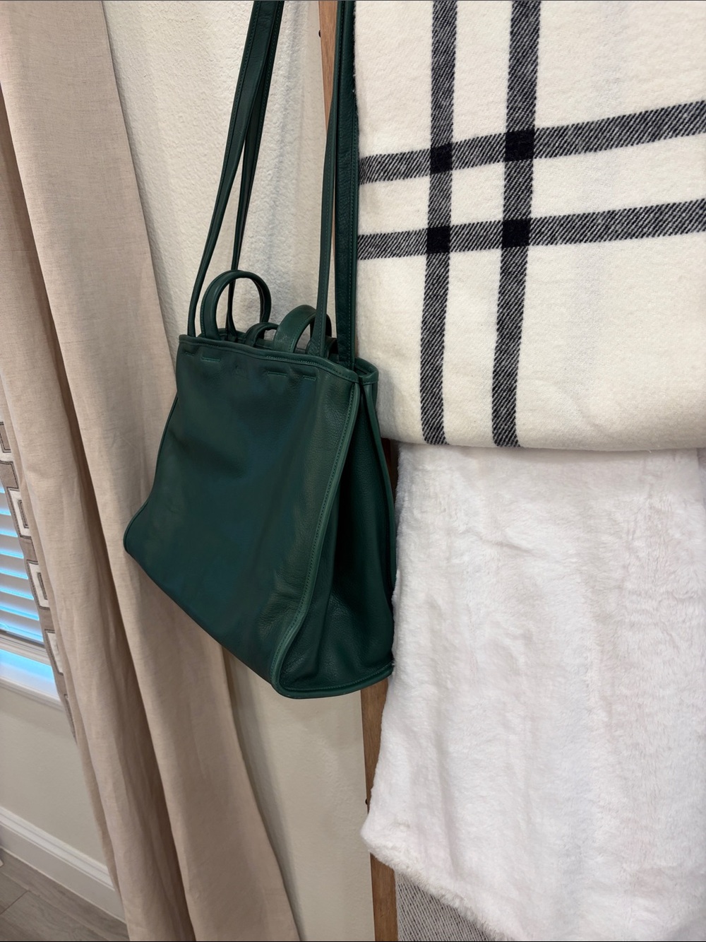 TELFAR Large Carry Bag - Forest - 100% cow hide - Authentic - pebble leather - Picture 7 of 17
